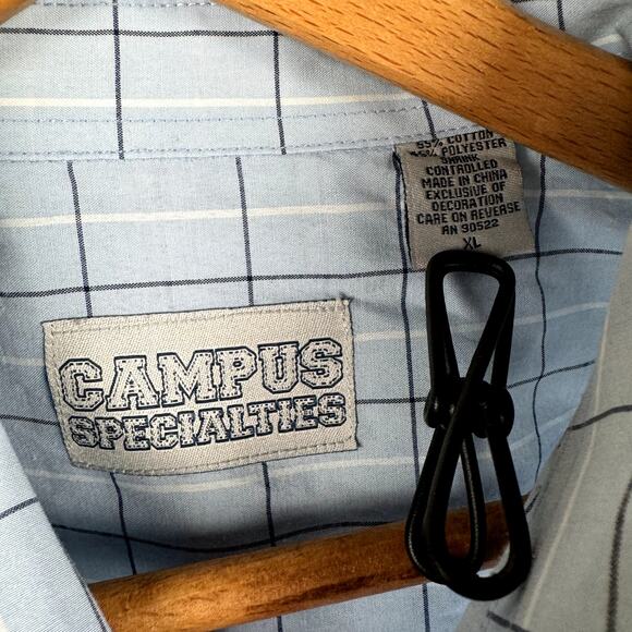 Vintage North Carolina UNC Tar Heels Shirt Sz XL Blue Long Sleeve Button Up NCAA - Picture 3 of 5